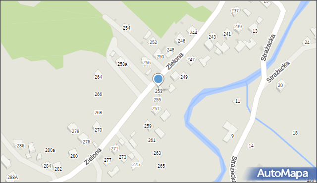 Ropczyce, Zielona, 253, mapa Ropczyce