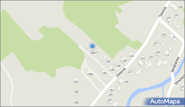 Ropczyce, Zielona, 254, mapa Ropczyce