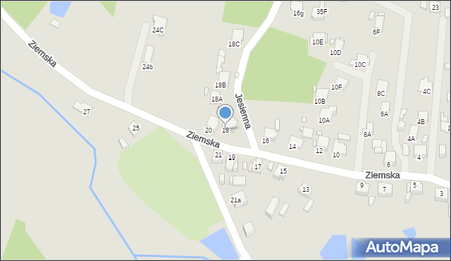 Rybnik, Ziemska, 18, mapa Rybnika