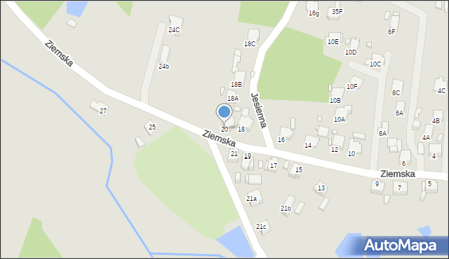 Rybnik, Ziemska, 20, mapa Rybnika