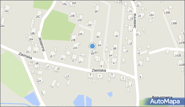 Rybnik, Ziemska, 8A, mapa Rybnika