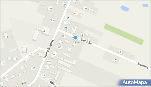 Rykoszyn, Ziemska, 2, mapa Rykoszyn