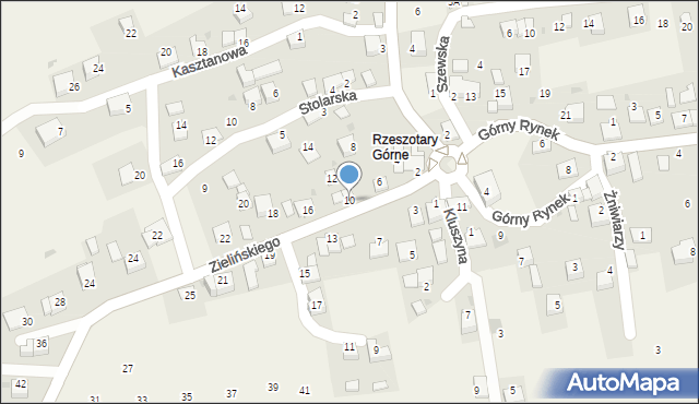 Rzeszotary, Zielińskiego Zygmunta, gen., 10, mapa Rzeszotary
