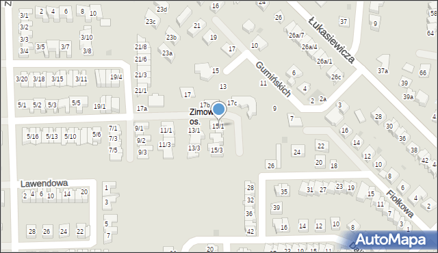 Rzeszów, Zimowit, 15/1, mapa Rzeszów