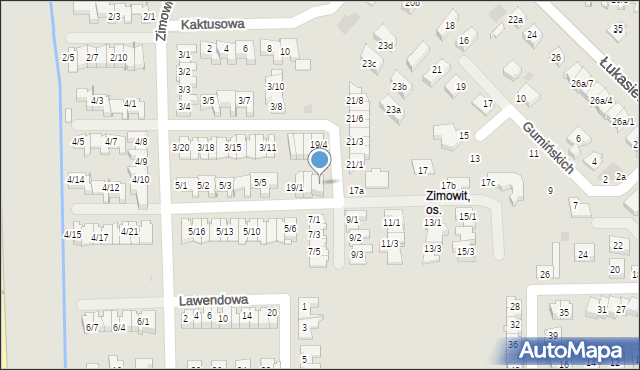 Rzeszów, Zimowit, 19/3, mapa Rzeszów