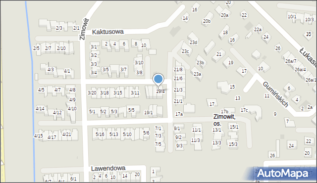 Rzeszów, Zimowit, 19/5, mapa Rzeszów