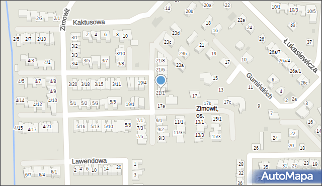 Rzeszów, Zimowit, 21/1, mapa Rzeszów