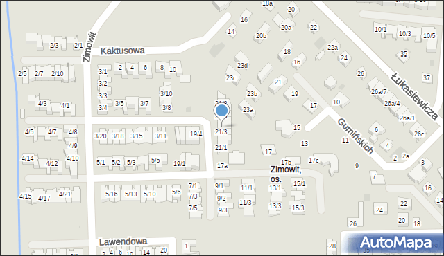 Rzeszów, Zimowit, 21/4, mapa Rzeszów