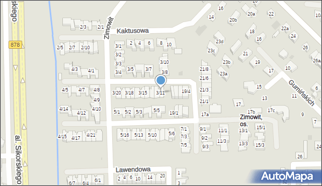 Rzeszów, Zimowit, 3/11, mapa Rzeszów