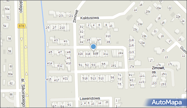 Rzeszów, Zimowit, 3/16, mapa Rzeszów