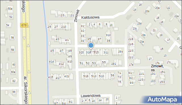 Rzeszów, Zimowit, 3/17, mapa Rzeszów