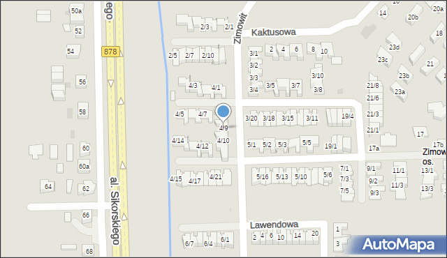 Rzeszów, Zimowit, 4/9, mapa Rzeszów