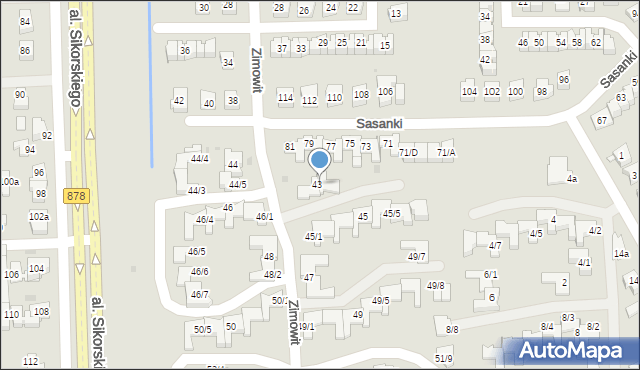 Rzeszów, Zimowit, 43/2, mapa Rzeszów