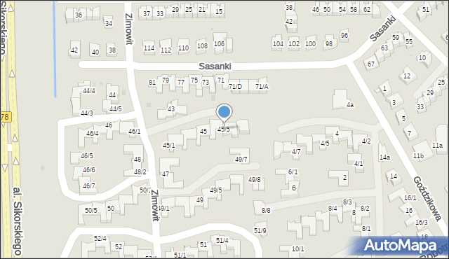 Rzeszów, Zimowit, 45/5, mapa Rzeszów