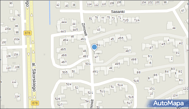 Rzeszów, Zimowit, 47/1, mapa Rzeszów