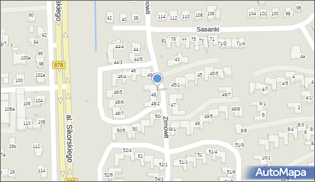 Rzeszów, Zimowit, 48/1, mapa Rzeszów