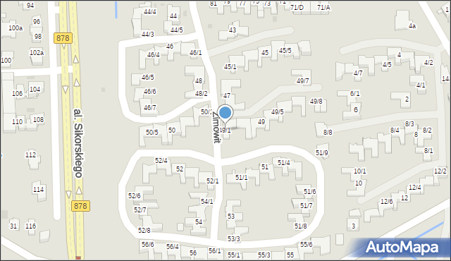 Rzeszów, Zimowit, 49/1, mapa Rzeszów