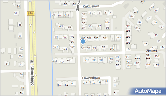 Rzeszów, Zimowit, 5/1, mapa Rzeszów