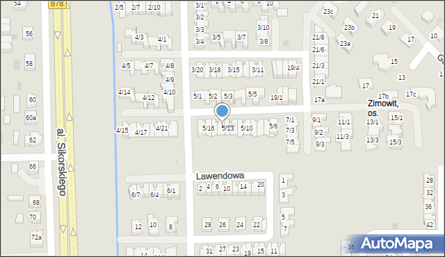 Rzeszów, Zimowit, 5/14, mapa Rzeszów