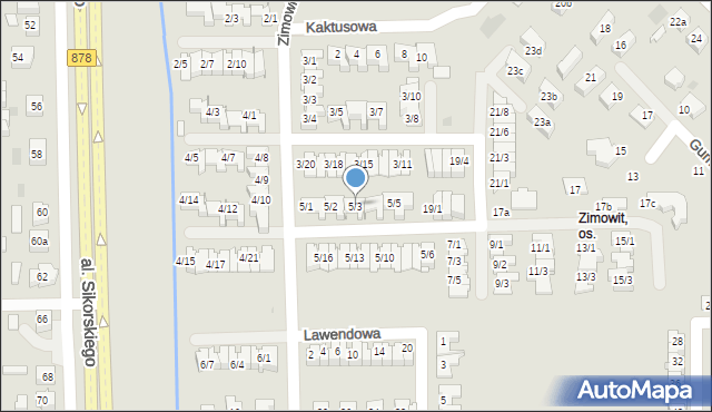 Rzeszów, Zimowit, 5/3, mapa Rzeszów