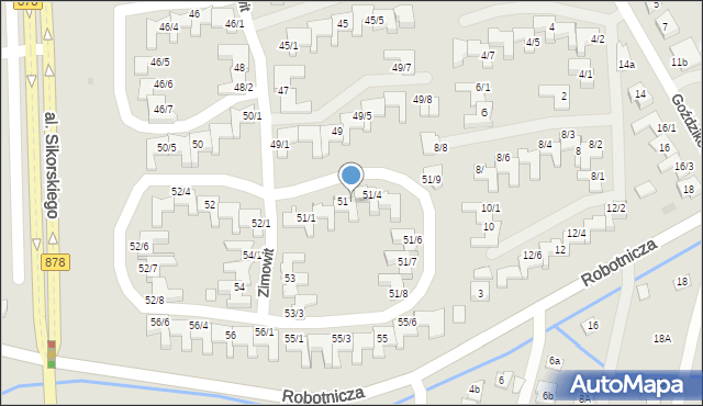 Rzeszów, Zimowit, 51/3, mapa Rzeszów