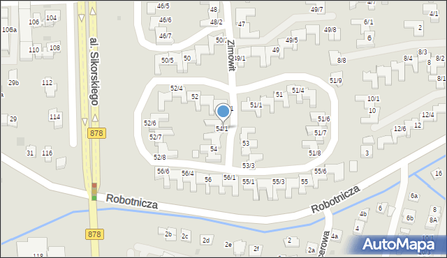 Rzeszów, Zimowit, 54/1, mapa Rzeszów