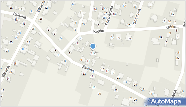 Sarnów, Zielona, 11a, mapa Sarnów