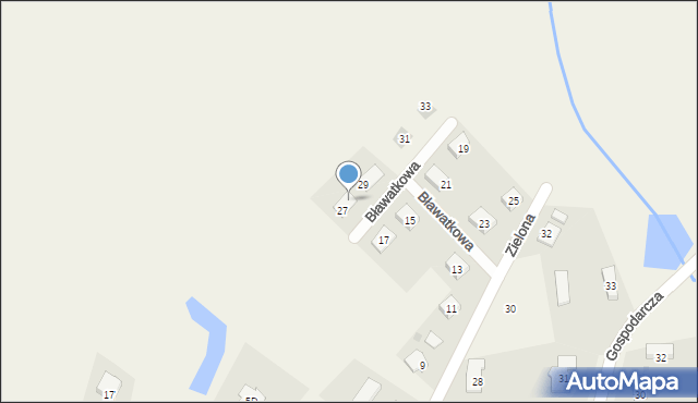 Serby, Zielona, 27a, mapa Serby