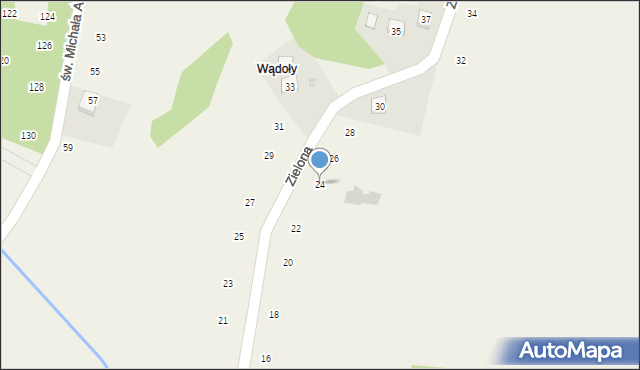 Siepraw, Zielona, 24, mapa Siepraw