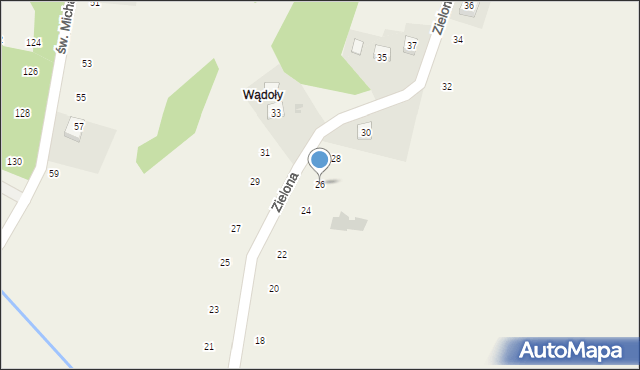 Siepraw, Zielona, 26, mapa Siepraw