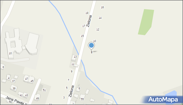 Siepraw, Zielona, 8, mapa Siepraw