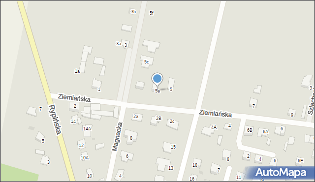 Sierpc, Ziemiańska, 5a, mapa Sierpc