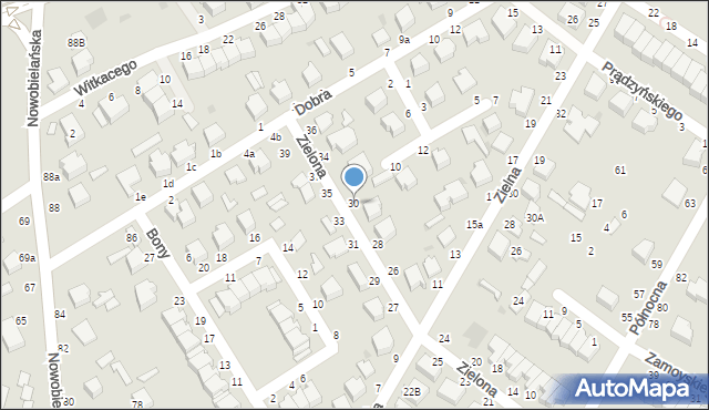 Skierniewice, Zielona, 30, mapa Skierniewic