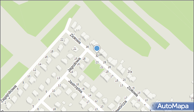 Skierniewice, Ziołowa, 32, mapa Skierniewic