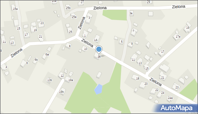 Skrbeńsko, Zielona, 16, mapa Skrbeńsko