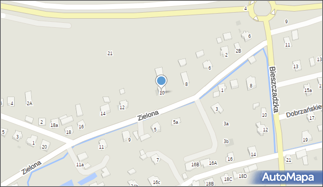 Strzyżów, Zielona, 10, mapa Strzyżów