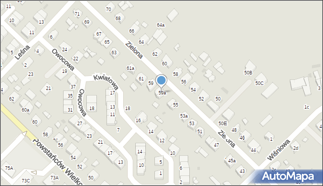 Szamotuły, Zielona, 59a, mapa Szamotuły