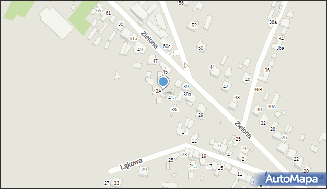 Szczekociny, Zielona, 43, mapa Szczekociny