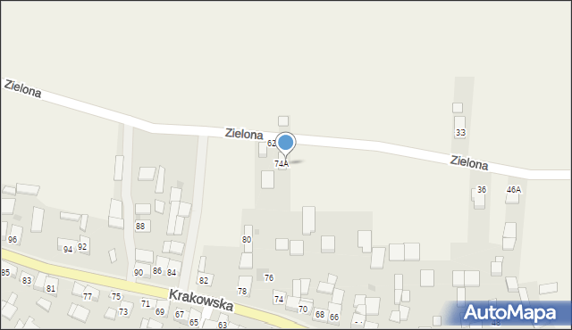 Szczurowa, Zielona, 60, mapa Szczurowa