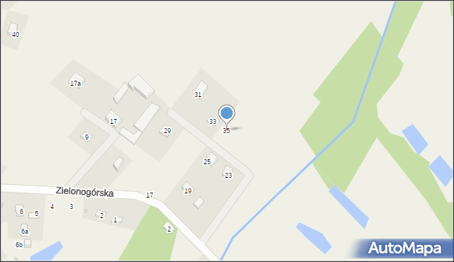 Szteklin, Zielonogórska, 35, mapa Szteklin