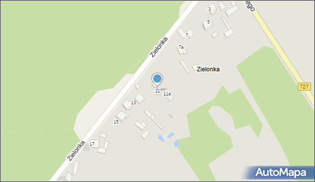 Szydłowiec, Zielonka, 11, mapa Szydłowiec