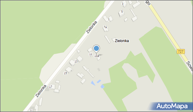 Szydłowiec, Zielonka, 11a, mapa Szydłowiec