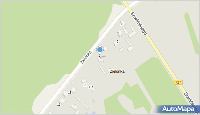 Szydłowiec, Zielonka, 7a, mapa Szydłowiec