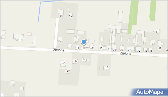 Szymanów, Zielona, 11, mapa Szymanów