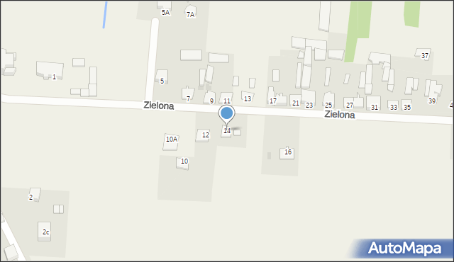 Szymanów, Zielona, 14, mapa Szymanów