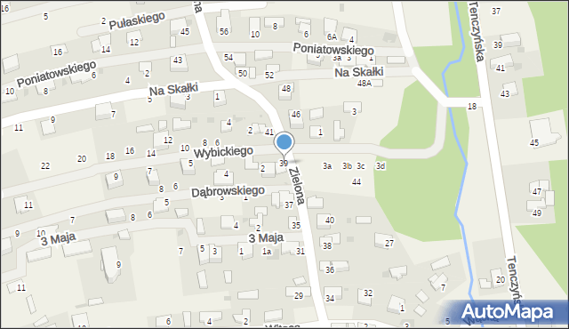 Tenczynek, Zielona, 39, mapa Tenczynek