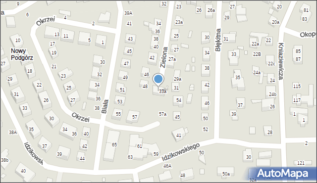 Toruń, Zielona, 50, mapa Torunia