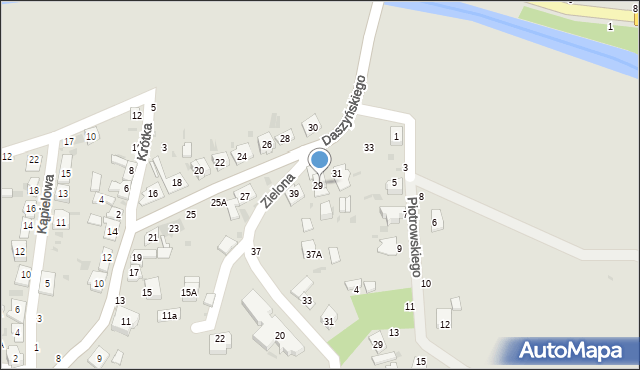 Tuchów, Zielona, 41, mapa Tuchów