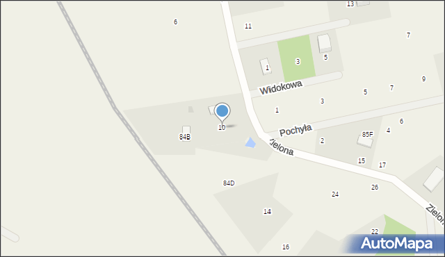 Ugoszcz, Zielona, 10, mapa Ugoszcz