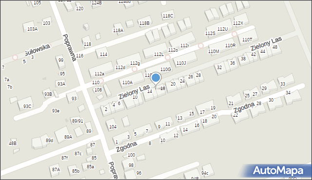 Warszawa, Zielony Las, 16, mapa Warszawy